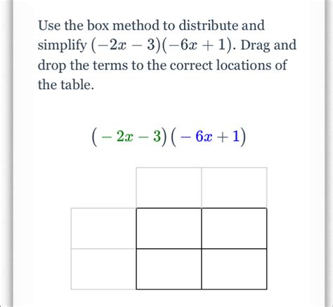 box method to distribute and simplify calculator|box method formula calculator.